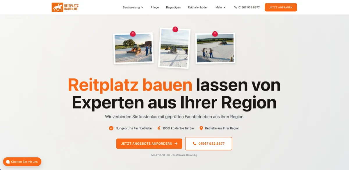 Reitplatzbauen.de Homepage